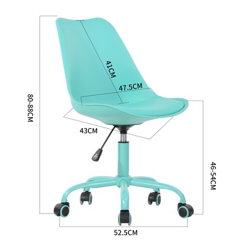 FurnitureR Silla De Oficina Moderna Eames Blokhus TURQUOISE