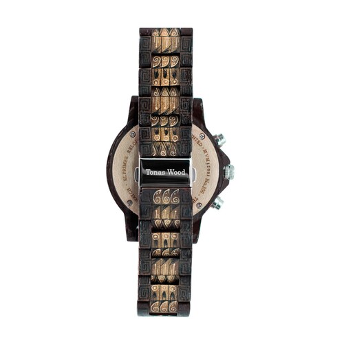 Reloj Alebrije by Tonas Wood Unisex Color Café Tikal 