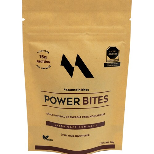 Mountain Bites con proteína, a Base de Cacao, Almendra, Café Y Dátil (10 Pack)