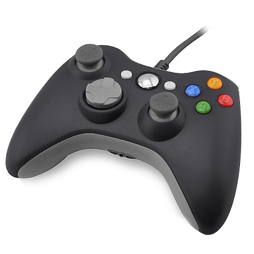 Control Genérico Compatible con xbox 360 Alámbrico Negro.