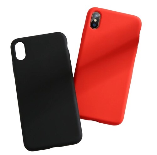 Funda-iPhone-7-8-X-Xs-Y-11-TPU-Suave-Negro.