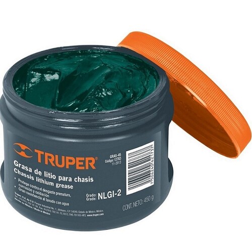 Grasa de jabón base litio para chasis, 450 gr. Multi usos industria-mecanica GRAS-45 TRUPER