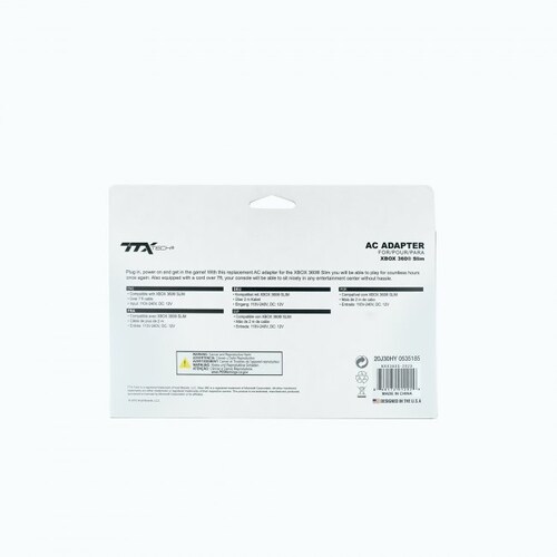 Adaptador de Corriente AC para Xbox 360 Slim TTX Tech.