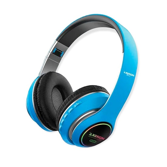 Audífonos De Diadema Bluetooth Con Reproductor Y Micro Sd Steren Aud-800  Color Azul