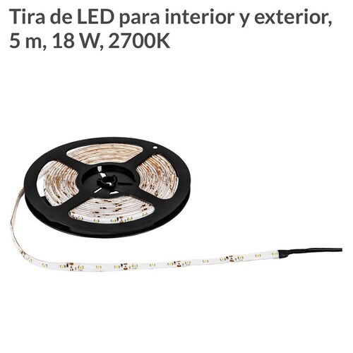 Luces Tira de LED para interior y exterior, 5 m, 18 W, 2700K - 60 LEDs por metro TIR-002L VOLTECK