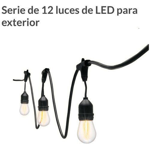 Serie de 12 luces de LED para exterior-Lámparas LED incluidas ,ideal para Jardín SL-7L VOLTECK  