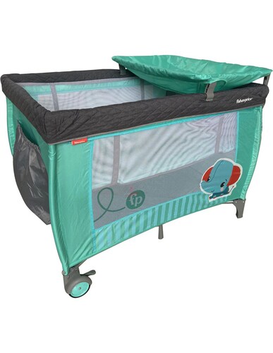 Cuna Corral Para Bebe Fisher Price Dixie 2 Niveles Verde