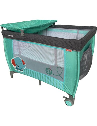 Cuna Corral Para Bebe Fisher Price Dixie 2 Niveles Verde
