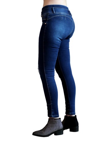 Jeans rasgados rotos pantalón mezclilla colombianos destrucción skinny stretch Bella TI