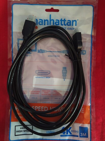 MANHATTAN 306126- Cable HDMI de alta velocidad de 3 metros/