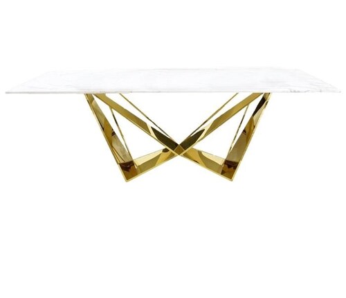 Mesa de Comedor Amli Marmol/Dorado - Kessa