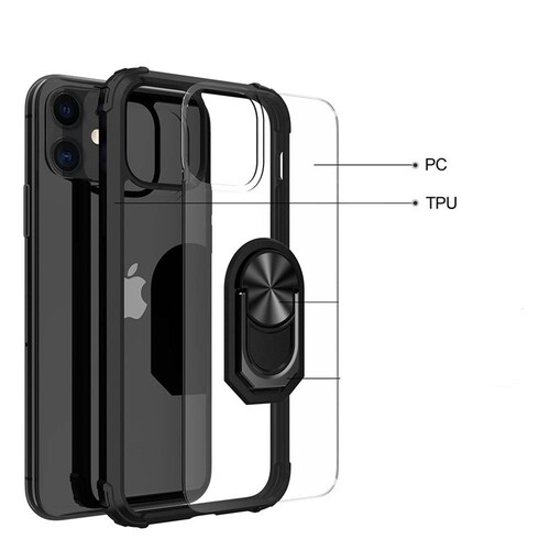 Funda Iphone 11 Y 11 PRO Anti Impacto Negro Acrilico Duro Carcasa.