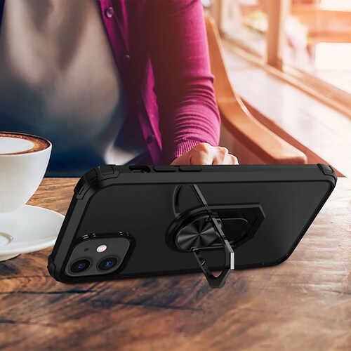 Funda Iphone 11 Y 11 PRO Anti Impacto Negro Acrilico Duro Carcasa.
