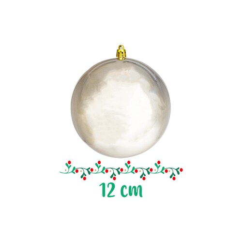 Esferas Navideñas De Plástico Grandes 12 Cm 16 Pzas Dorado Cafe Plata
