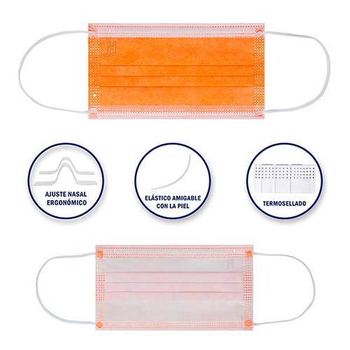 CUBREBOCAS HOKINS COLOR NJA 1000 PZS TERMOSELLADO CALIDAD PREMIUM GRADO QUIRURGICO REGISTRO COFEPRIS SSA 0341C2