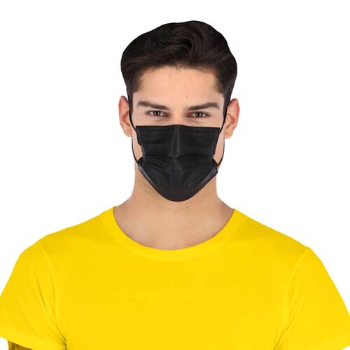 CUBREBOCAS HOKINS COLOR NEGRO 50 PZ TERMOSELLADO CALIDAD PREMIUM GRADO QUIRURGICO REGISTRO COFEPRIS SSA 0341C2021