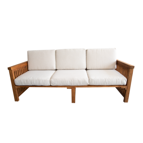 Sillón de madera para 3 personas, modelo Marea