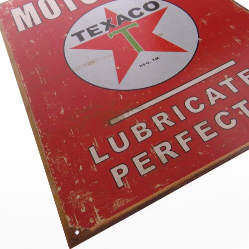 Tsn1444 Letrero Lamina Decorativ Texaco Motor Oil Aceite