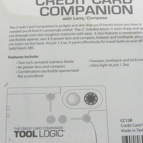 Tlcc1Sb Tool Logic Credit Card Tarjeta Multiherramienta.