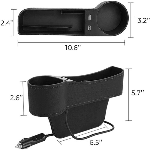 Cargador usb para automovil con organizador