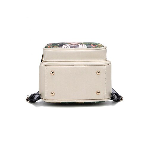Mini Mochila Frida Kahlo Cartoon Backpack Original Color beige con negro.