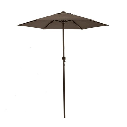  Set de Mesa, Sillas y Sombrilla Chocolate jardin exterior