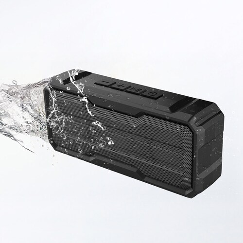 Bocina Altavoz Bluetooth  Portatil WaterProof Aux TF Negro By Movy