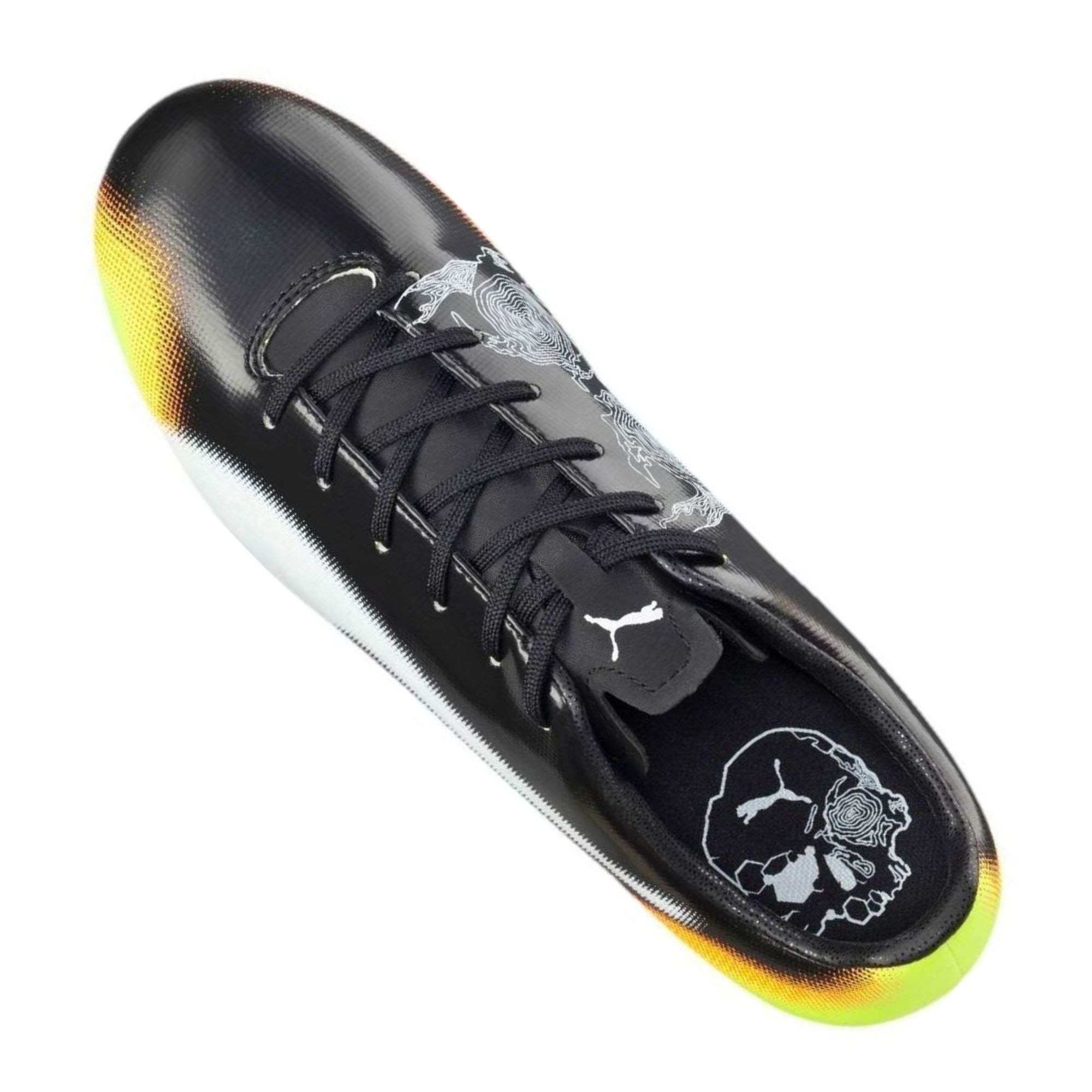 Tacos Tachones Puma EvoSpeed 4.5 Graphic FG Negro con Amarillo Originales 10376401