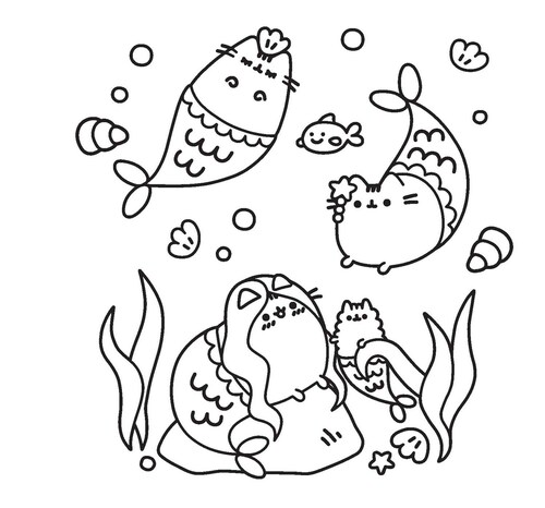 Libro Para Colorear De Gato Mini Pusheen Coloring Book