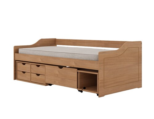 Cama con cajones y módulos auxiliares