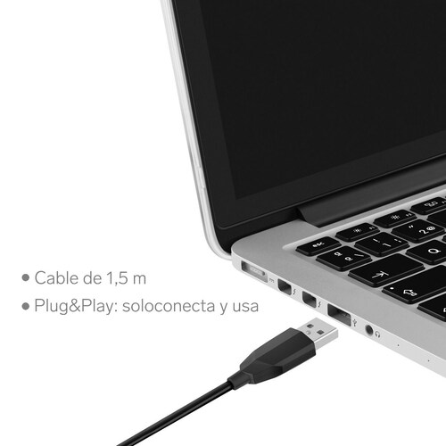 Micrófono para PC o laptop, con cuello flexible Steren