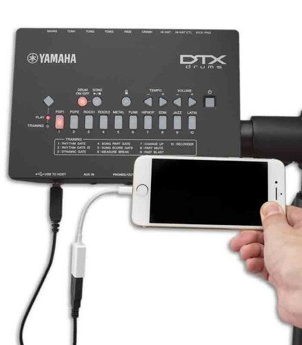 Set de Batería Eléctrica Yamaha DTX402K-Negro