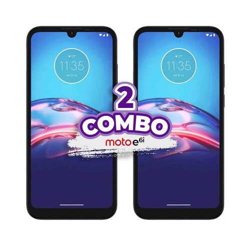 COMBO DE 2 CELULARES MOTOROLA E6i 32GB 2GB RAM GRIS.