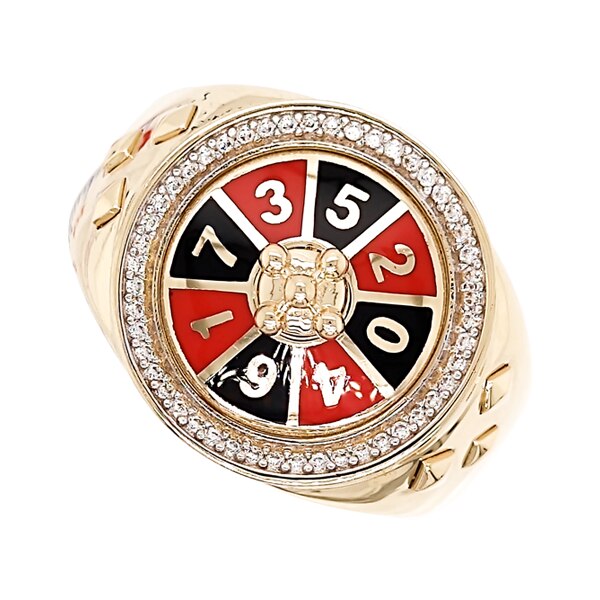 Anillo para Dama con Dise o de Ruleta elaborado de Oro macizo de