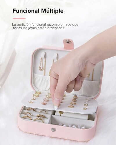 Caja De Joyería Organizador De Joyas De Cuero Portátil