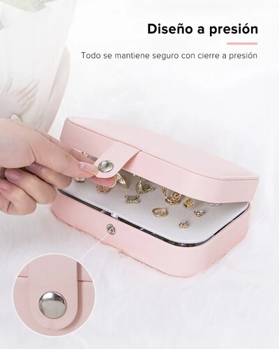 Caja De Joyería Organizador De Joyas De Cuero Portátil