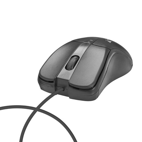 Kit Mitzu de teclado multimedia texturizado y mouse 18-8323 negro END1D