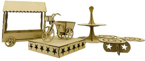 Mesa De Postres, Mesa De Dulces, Candy Bar, Cupcake, en forma e estrella.