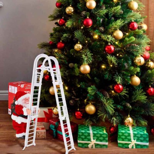 Figura decoración navideña Santa Claus con escalera automático Musical Sube y baja Kyuden Home