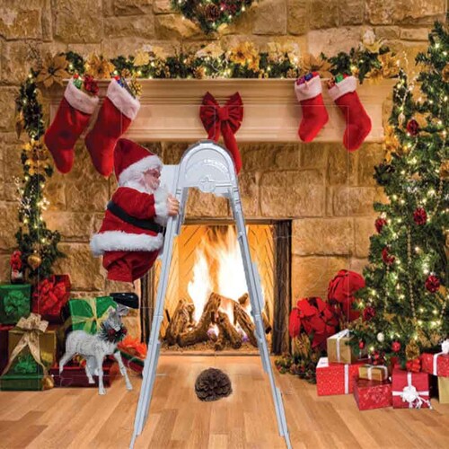 Figura decoración navideña Santa Claus con escalera automático Musical Sube y baja Kyuden Home