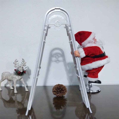 Figura decoración navideña Santa Claus con escalera automático Musical Sube y baja Kyuden Home