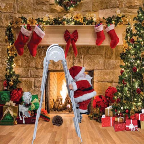 Figura decoración navideña Santa Claus con escalera automático Musical Sube y baja Kyuden Home
