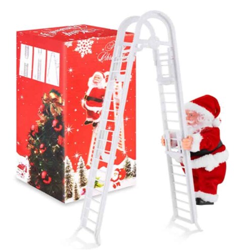 Figura decoración navideña Santa Claus con escalera automático Musical Sube y baja Kyuden Home