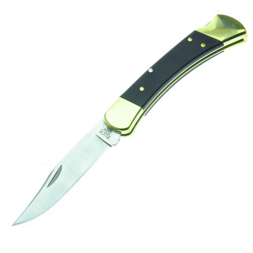 Bu110 Buck 110 Folding Hunter Navaja Madera Ebano C Fd