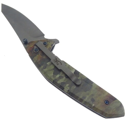 Br0327 Browning Navaja Tdx Camo Linerlock C Clip
