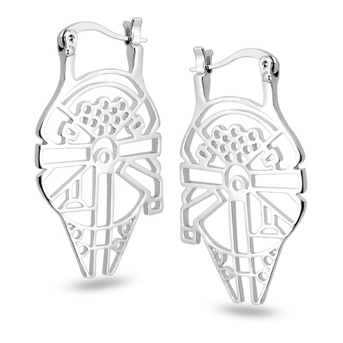 Aretes Star Wars en Plata Fina 925 Halcón Milenario En Caja starwars