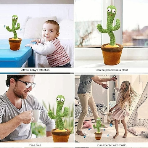 Juguete De Peluches De Cactus Bailando Cantando Bailador 