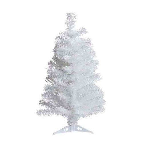 Arbol de Navidad Artificial Mini Blanco Decoración de Mesa Alto 60 cm Kyuden Home