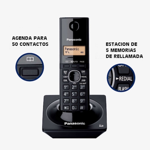 Teléfono Inalámbrico DUO PANSONIC KX-TG1712MEB Negro 2 pzs