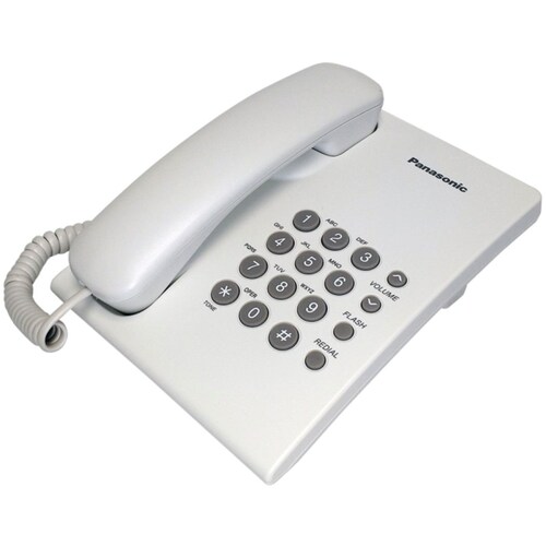 Teléfono Fijo Alámbrico PANASONIC KX-TS500MEW Blanco